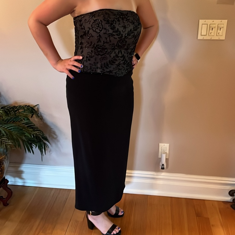 Montage by Mon Cheri Black Beaded Evening Gown - Picture 10 of 13